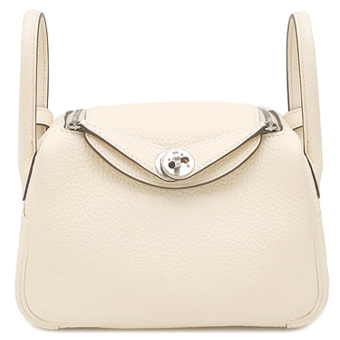 エルメス HERMES リンディ ミニ 20 ナタ トリヨンクレマンス ショルダーバッグ シルバー金具 新品 未使用 アイボリー