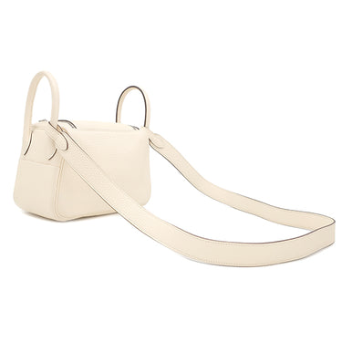 エルメス HERMES リンディ ミニ 20 ナタ トリヨンクレマンス ショルダーバッグ シルバー金具 新品 未使用 アイボリー