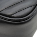 グッチ GUCCI GGマーモント スモール カメラバッグ 447632 ブラック レザー シェブロンキルティングレザー ショルダーバッグ ゴールド金具 黒 キルティングショルダー