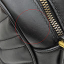 グッチ GUCCI GGマーモント スモール カメラバッグ 447632 ブラック レザー シェブロンキルティングレザー ショルダーバッグ ゴールド金具 黒 キルティングショルダー