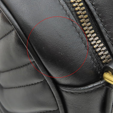グッチ GUCCI GGマーモント スモール カメラバッグ 447632 ブラック レザー シェブロンキルティングレザー ショルダーバッグ ゴールド金具 黒 キルティングショルダー