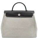エルメス HERMES エールバッグジップPM 31 ルトゥルネ ブラック キャンバス レザー トワルキャドリーユ ヴァッシュハンター 2WAYバッグ キャンバス