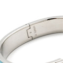 エルメス HERMES クリックH PM ライトブルー×シルバー メタル エナメル ブレスレット 水色 Hブレス