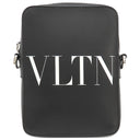 ヴァレンティノ VALENTINO VLTN ロゴ 1Y2B0943WJW ブラック×ホワイト レザー ショルダーバッグ シルバー金具 黒 白 ミニバッグ クロスボディ 斜め掛け