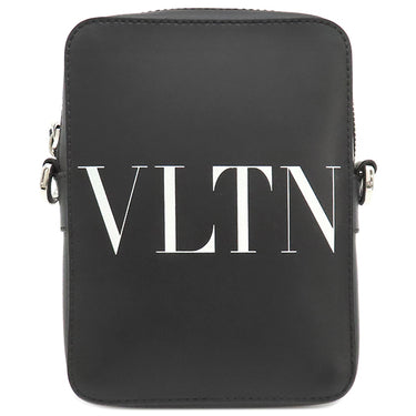 ヴァレンティノ VALENTINO VLTN ロゴ 1Y2B0943WJW ブラック×ホワイト レザー ショルダーバッグ シルバー金具 黒 白 ミニバッグ クロスボディ 斜め掛け