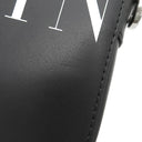 ヴァレンティノ VALENTINO VLTN ロゴ 1Y2B0943WJW ブラック×ホワイト レザー ショルダーバッグ シルバー金具 黒 白 ミニバッグ クロスボディ 斜め掛け