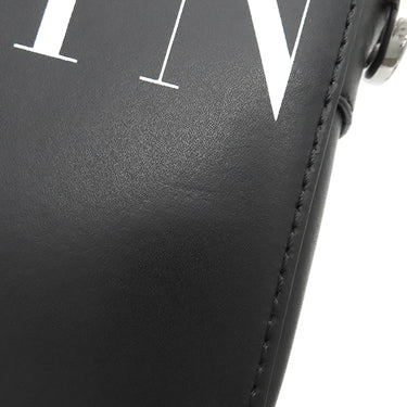 ヴァレンティノ VALENTINO VLTN ロゴ 1Y2B0943WJW ブラック×ホワイト レザー ショルダーバッグ シルバー金具 黒 白 ミニバッグ クロスボディ 斜め掛け