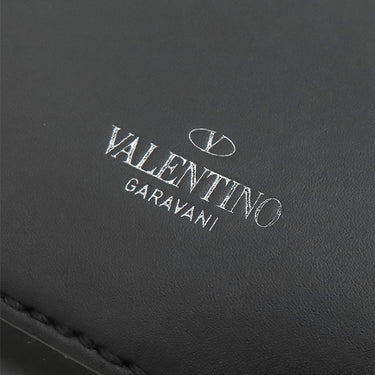 ヴァレンティノ VALENTINO VLTN ロゴ 1Y2B0943WJW ブラック×ホワイト レザー ショルダーバッグ シルバー金具 黒 白 ミニバッグ クロスボディ 斜め掛け