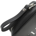 ヴァレンティノ VALENTINO VLTN ロゴ 1Y2B0943WJW ブラック×ホワイト レザー ショルダーバッグ シルバー金具 黒 白 ミニバッグ クロスボディ 斜め掛け