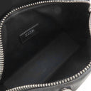 クリスチャン・ディオール Christian Dior ランゴ22 ブラック系 レザー PVC ショルダーバッグ シルバー金具 黒 CD ダイヤモンドキャンバス