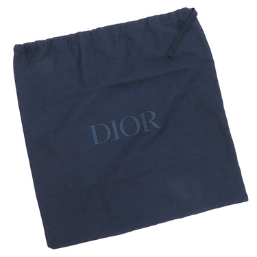 クリスチャン・ディオール Christian Dior ランゴ22 ブラック系 レザー PVC ショルダーバッグ シルバー金具 黒 CD ダイヤモンドキャンバス