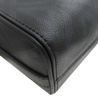 クリスチャン・ディオール Christian Dior ランゴ22 ブラック系 レザー PVC ショルダーバッグ シルバー金具 黒 CD ダイヤモンドキャンバス