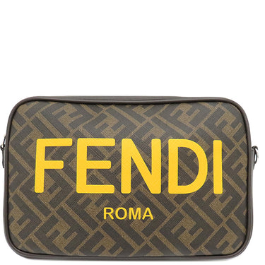 フェンディ FENDI ズッカ キャム ショルダーバッグ 7M0286 ブラウン レザー PVC ショルダーバッグ シルバー金具 茶 斜め掛け クロスボディ