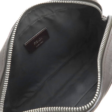 フェンディ FENDI ズッカ キャム ショルダーバッグ 7M0286 ブラウン レザー PVC ショルダーバッグ シルバー金具 茶 斜め掛け クロスボディ