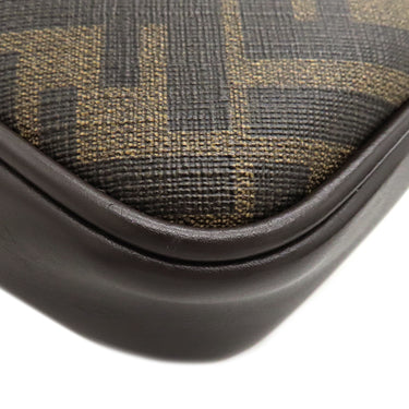 フェンディ FENDI ズッカ キャム ショルダーバッグ 7M0286 ブラウン レザー PVC ショルダーバッグ シルバー金具 茶 斜め掛け クロスボディ