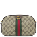 グッチ GUCCI オフィディア スモール クロスボディバッグ ‎752591 ベージュ×エボニー GGスプリームキャンバス レザー ショルダーバッグ ゴールド金具 茶 緑 赤 シェリーライン