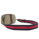 グッチ GUCCI オフィディア スモール クロスボディバッグ ‎752591 ベージュ×エボニー GGスプリームキャンバス レザー ショルダーバッグ ゴールド金具 茶 緑 赤 シェリーライン