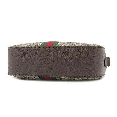 グッチ GUCCI オフィディア スモール クロスボディバッグ ‎752591 ベージュ×エボニー GGスプリームキャンバス レザー ショルダーバッグ ゴールド金具 茶 緑 赤 シェリーライン