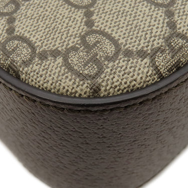 グッチ GUCCI オフィディア スモール クロスボディバッグ ‎752591 ベージュ×エボニー GGスプリームキャンバス レザー ショルダーバッグ ゴールド金具 茶 緑 赤 シェリーライン