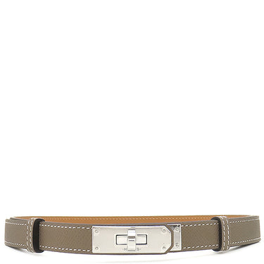 エルメス HERMES ケリー 18 エトゥープ ヴォーエプソン GP ベルト シルバー金具 新品 未使用 グレージュ ターンロック金具 スライド調節