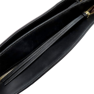 グッチ GUCCI GGマーモント アリー 550130 ブラック レザー ショルダーバッグ ゴールド金具 黒 トートバッグ 肩掛け