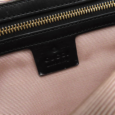 グッチ GUCCI GGマーモント アリー 550130 ブラック レザー ショルダーバッグ ゴールド金具 黒 トートバッグ 肩掛け