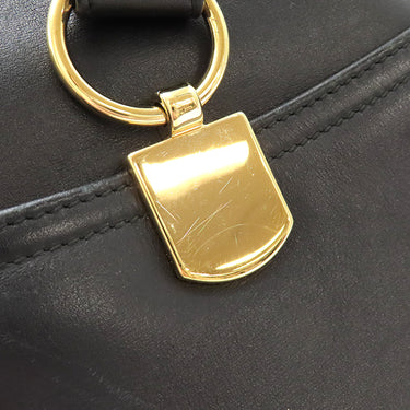 グッチ GUCCI GGマーモント アリー 550130 ブラック レザー ショルダーバッグ ゴールド金具 黒 トートバッグ 肩掛け