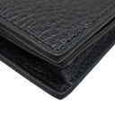 グッチ GUCCI ダブルG バイカラー カードケース ウォレット 658610 ベージュ×ブラック レザー GGスプリームキャンバス 二つ折り財布 ゴールド金具 黒 文字刻印あり