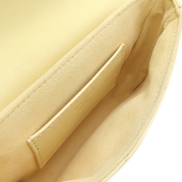 ルイヴィトン LOUIS VUITTON ニューウェーブ ミュルティ ポシェット イエロー系 レザー ショルダーバッグ ゴールド金具 LVロゴ チェーンショルダー