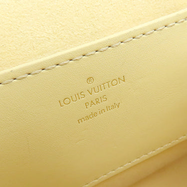 ルイヴィトン LOUIS VUITTON ニューウェーブ ミュルティ ポシェット イエロー系 レザー ショルダーバッグ ゴールド金具 LVロゴ チェーンショルダー
