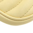 ルイヴィトン LOUIS VUITTON ニューウェーブ ミュルティ ポシェット イエロー系 レザー ショルダーバッグ ゴールド金具 LVロゴ チェーンショルダー