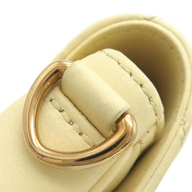 ルイヴィトン LOUIS VUITTON ニューウェーブ ミュルティ ポシェット イエロー系 レザー ショルダーバッグ ゴールド金具 LVロゴ チェーンショルダー