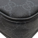 グッチ GUCCI スモール クロスボディバッグ 795479 ブラック GGスプリームキャンバス ショルダーバッグ シルバー金具 黒 ウェブストライプ 斜め掛け