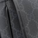 グッチ GUCCI スモール クロスボディバッグ 795479 ブラック GGスプリームキャンバス ショルダーバッグ シルバー金具 黒 ウェブストライプ 斜め掛け