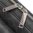 グッチ GUCCI スモール クロスボディバッグ 795479 ブラック GGスプリームキャンバス ショルダーバッグ シルバー金具 黒 ウェブストライプ 斜め掛け