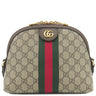 グッチ GUCCI オフィディア スモール ショルダーバッグ 499621 ベージュ×エボニー GGスプリームキャンバス レザー ショルダーバッグ ゴールド金具 茶 緑 赤 シェリーライン GG
