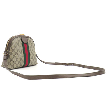 グッチ GUCCI オフィディア スモール ショルダーバッグ 499621 ベージュ×エボニー GGスプリームキャンバス レザー ショルダーバッグ ゴールド金具 茶 緑 赤 シェリーライン GG