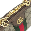 グッチ GUCCI オフィディア スモール ショルダーバッグ 499621 ベージュ×エボニー GGスプリームキャンバス レザー ショルダーバッグ ゴールド金具 茶 緑 赤 シェリーライン GG