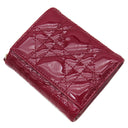 クリスチャン・ディオール Christian Dior レディディオール ロータス ウォレット S0181OVRB_M323 チェリーレッド カーフ 三つ折り財布 ゴールド金具 赤 チャーム付き