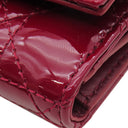 クリスチャン・ディオール Christian Dior レディディオール ロータス ウォレット S0181OVRB_M323 チェリーレッド カーフ 三つ折り財布 ゴールド金具 赤 チャーム付き