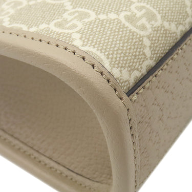 グッチ GUCCI インターロッキングG ミニトート 671623 ベージュ GGスプリームキャンバス 2WAYバッグ マットゴールド金具