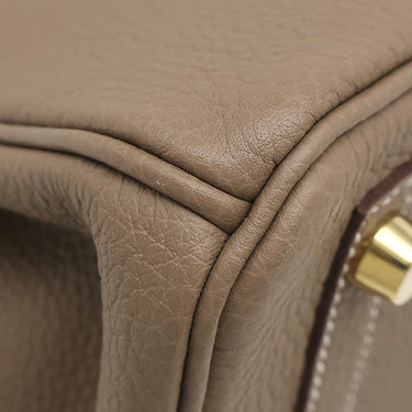 エルメス HERMES バーキン25 エトゥープ トゴ ハンドバッグ ゴールド金具 グレージュ