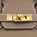 エルメス HERMES バーキン25 エトゥープ トゴ ハンドバッグ ゴールド金具 グレージュ