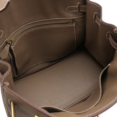 エルメス HERMES バーキン25 エトゥープ トゴ ハンドバッグ ゴールド金具 グレージュ