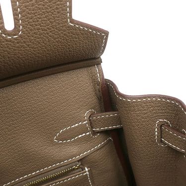 エルメス HERMES バーキン25 エトゥープ トゴ ハンドバッグ ゴールド金具 グレージュ