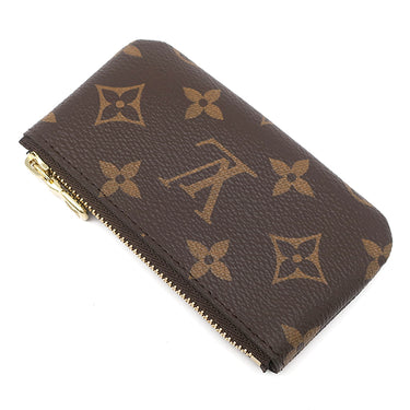 ルイヴィトン LOUIS VUITTON ポシェット クレ M62650 モノグラム モノグラムキャンバス コインケース ゴールド金具 茶 キーチェーン付き