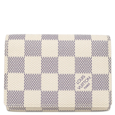 ルイヴィトン LOUIS VUITTON アンヴェロップ カルト ドゥ ヴィジット N61746 ダミエアズール ダミエアズールキャンバス カードケース 白 グレー カード入れ 名刺入れ
