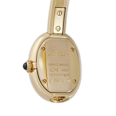 腕時計 カルティエ Cartier ベニュワール ミニ サイズ17 WGBA0035 クオーツ レディース K18YG無垢 オーバル リジッドブレスレット