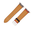 エルメス HERMES 純正 アップルウォッチ 35mm用 シンプルトゥール エタン×ブリック×ノワール レザー ステンレススチール 腕時計パーツ 新品同様 レザー ベルト 23ｍｍ 尾錠付き 金具付き
