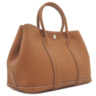 エルメス HERMES ガーデンパーティーTPM ゴールド ネゴンダ トートバッグ シルバー金具 新品 未使用 茶